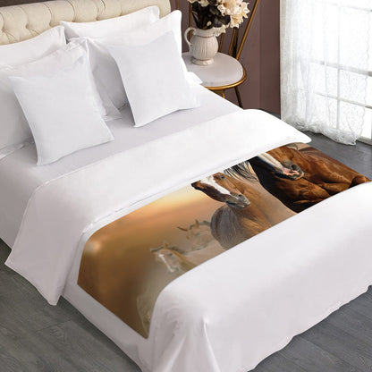 Running Wild Horses Print Bed Runner
