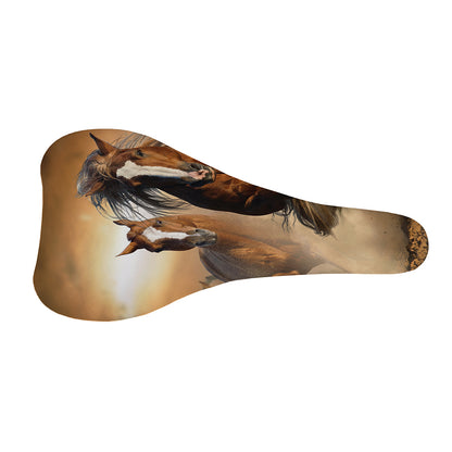 Running Wild Horses Print Bicycle Seat Cover