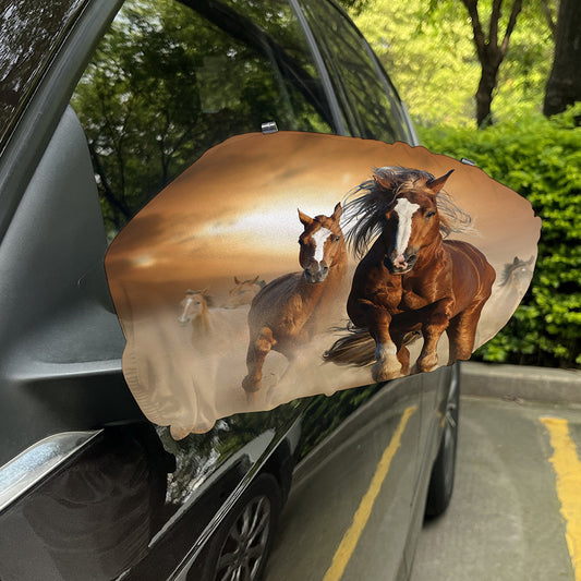 Running Wild Horses Print Car Side Mirror Covers