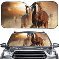 Running Wild Horses Print Car Windshield Sun Shade