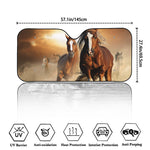 Running Wild Horses Print Car Windshield Sun Shade