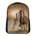 Running Wild Horses Print Casual Backpack