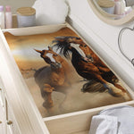 Running Wild Horses Print Changing Pad Cover