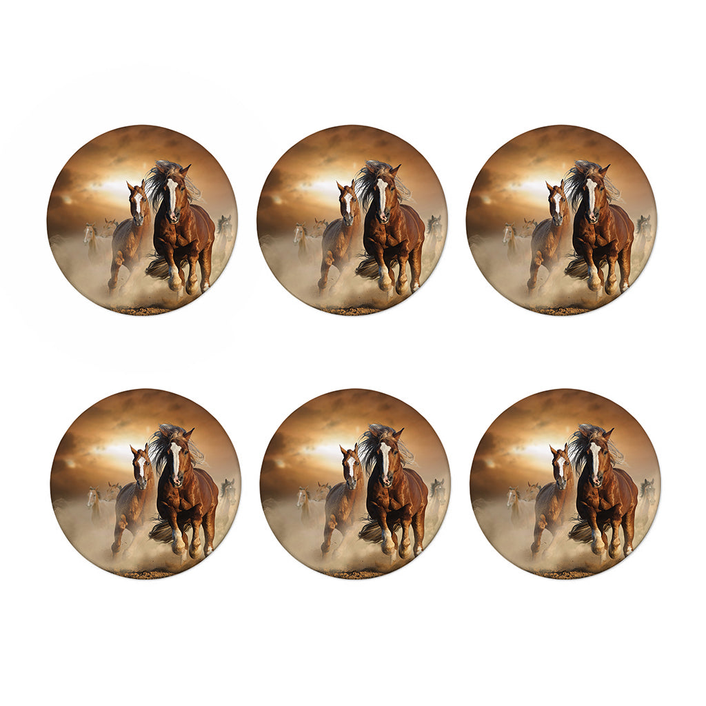 Running Wild Horses Print Coaster Set