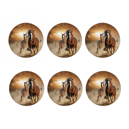 Running Wild Horses Print Coaster Set