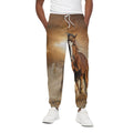 Running Wild Horses Print Cotton Sweatpants