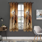 Running Wild Horses Print Curtain
