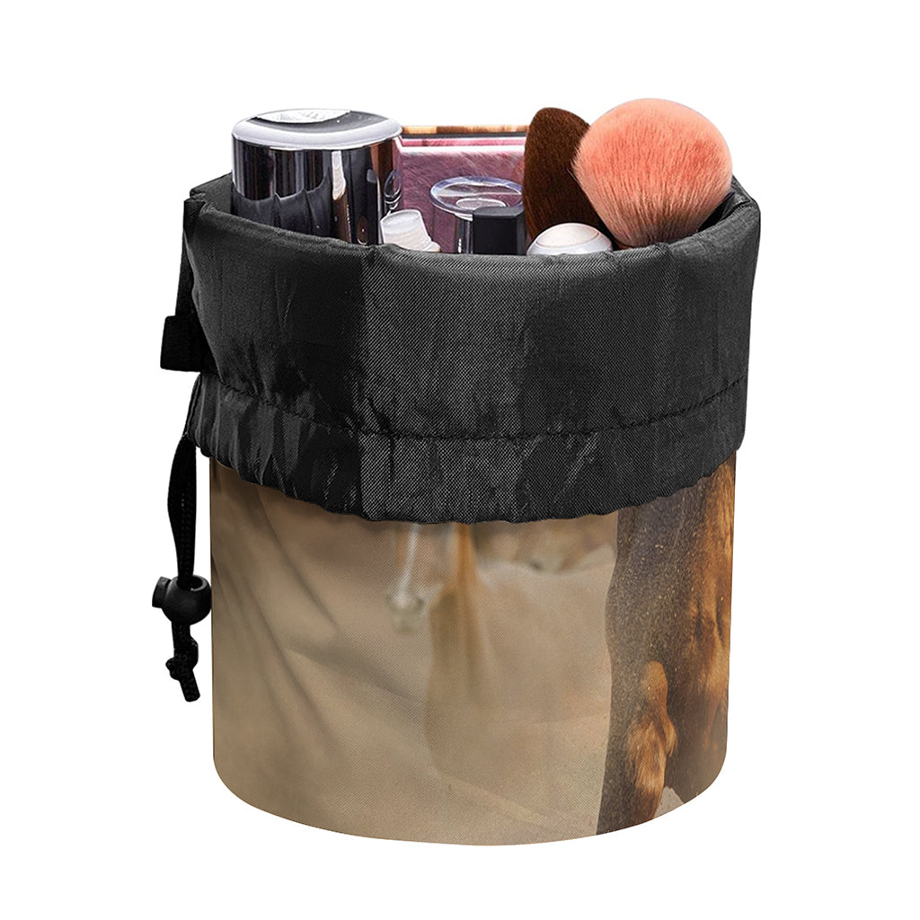 Running Wild Horses Print Drawstring Makeup Bag