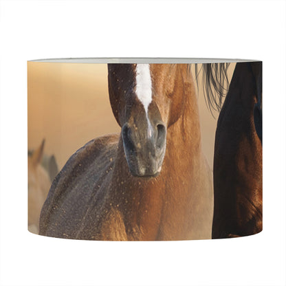 Running Wild Horses Print Drum Lamp Shade