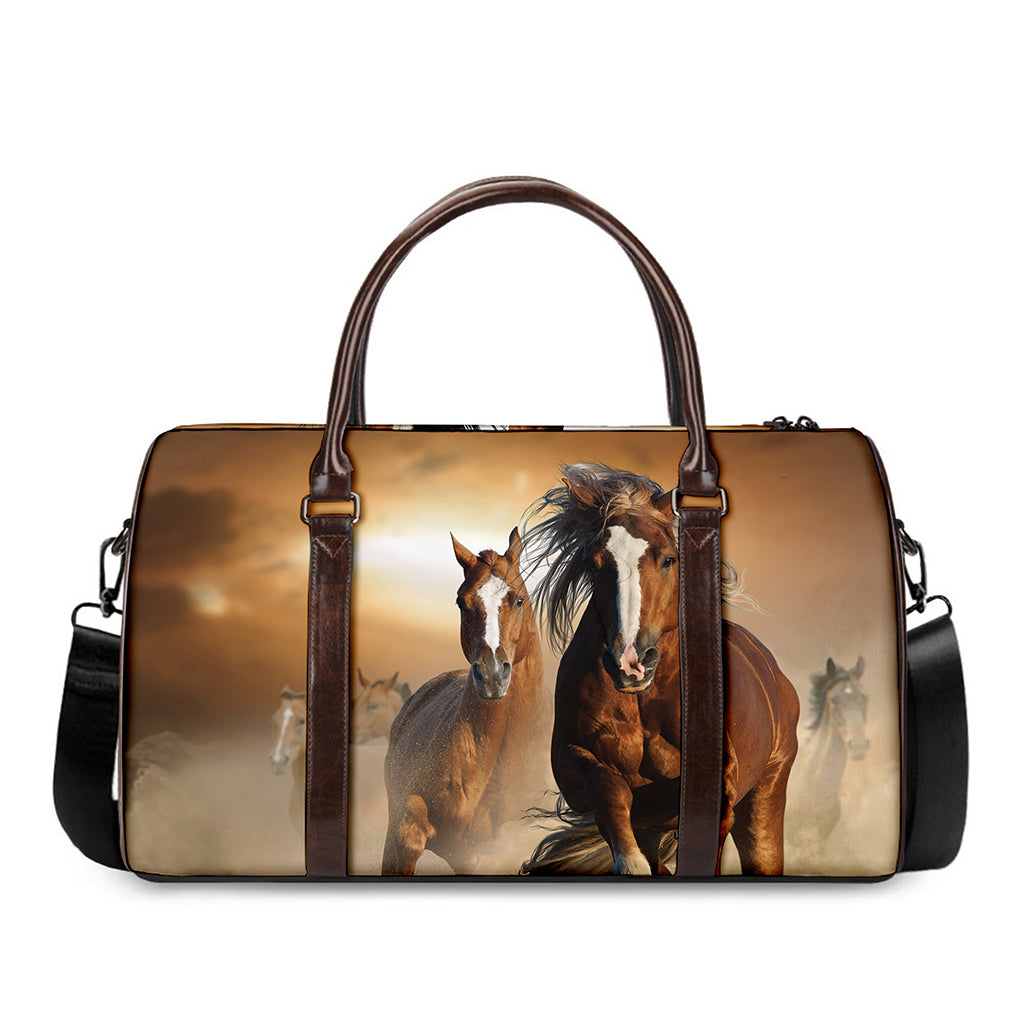 Running Wild Horses Print Duffle Bag