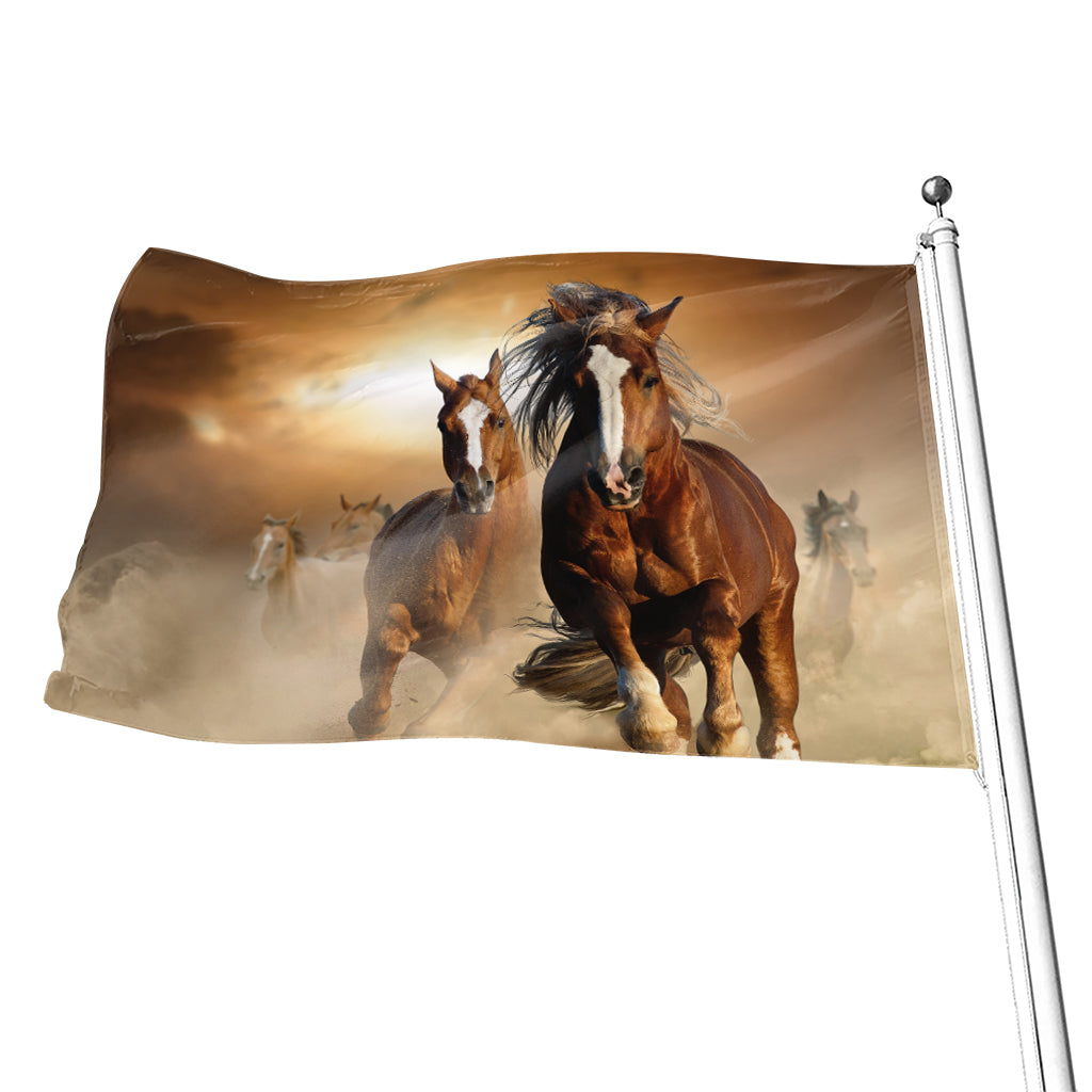 Running Wild Horses Print Flag