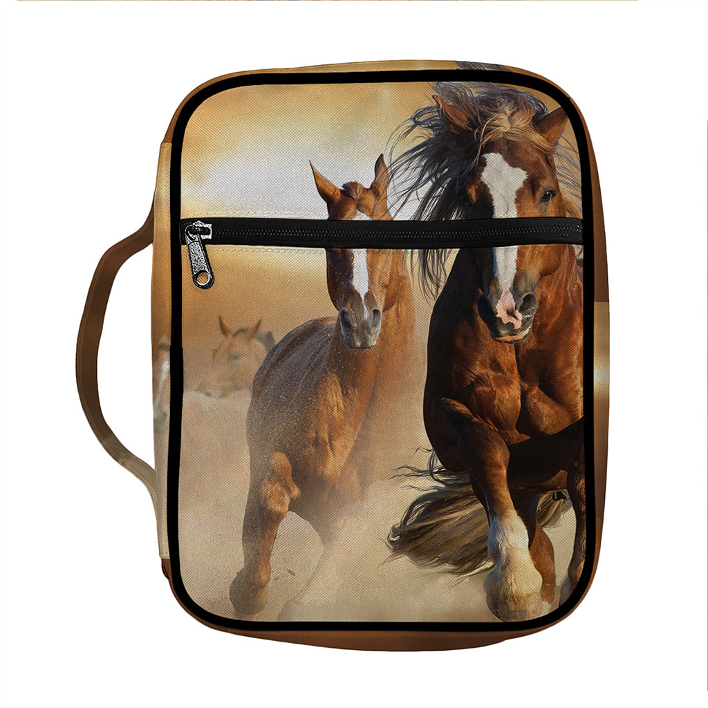 Running Wild Horses Print Front Pocket Bible Bag