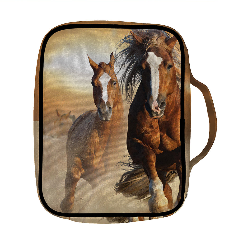 Running Wild Horses Print Front Pocket Bible Bag