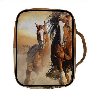 Running Wild Horses Print Front Pocket Bible Bag