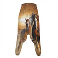 Running Wild Horses Print Hammer Pants