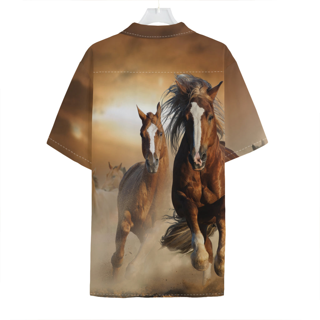 Running Wild Horses Print Hawaiian Shirt