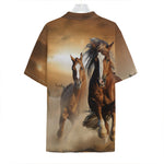 Running Wild Horses Print Hawaiian Shirt