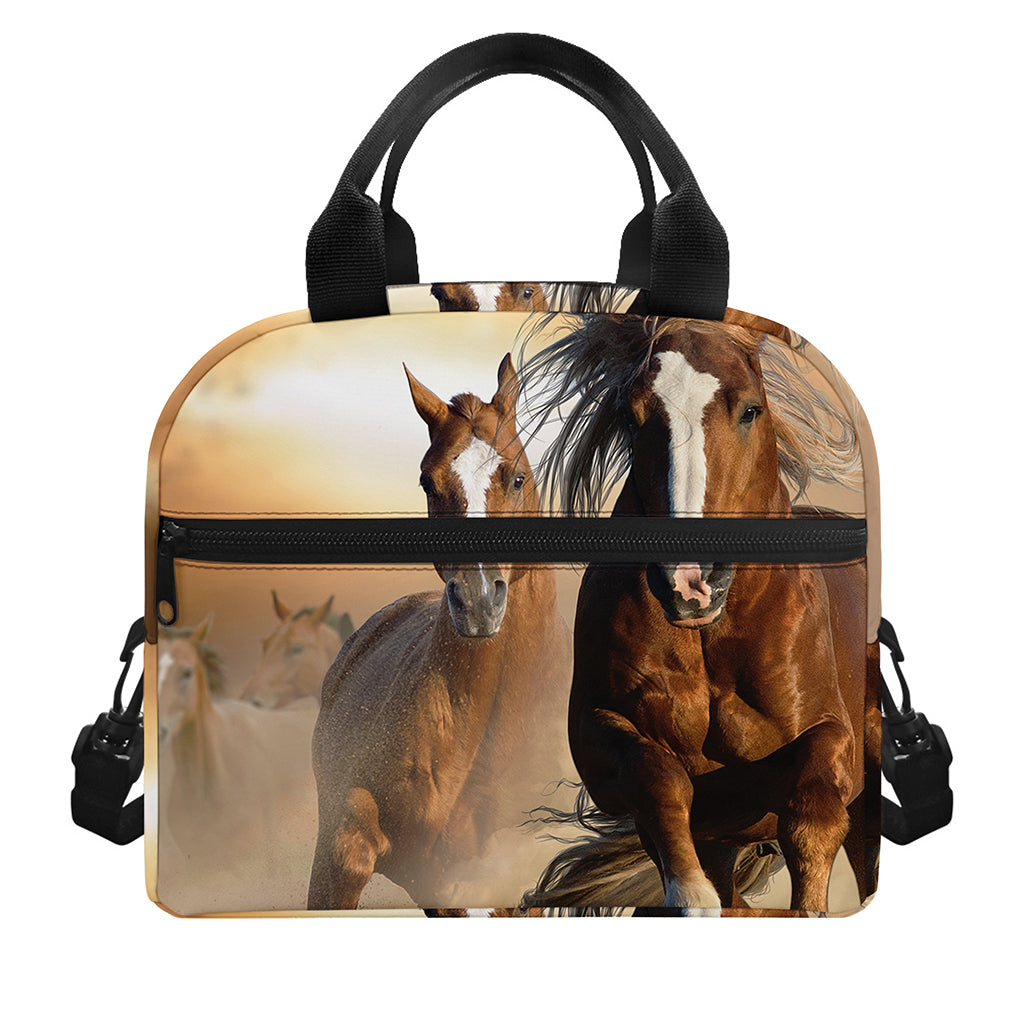Running Wild Horses Print Insulated Lunch Bag