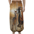 Running Wild Horses Print Lantern Pants