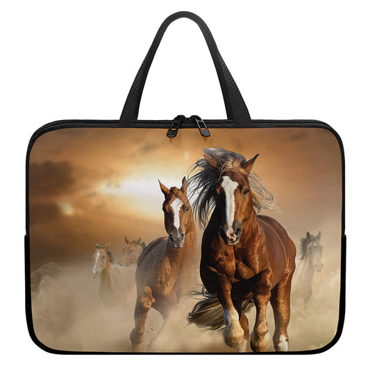 Running Wild Horses Print Laptop Sleeve With Handle