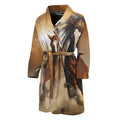 Running Wild Horses Print Men's Bathrobe