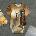 Running Wild Horses Print Men's Bodysuit