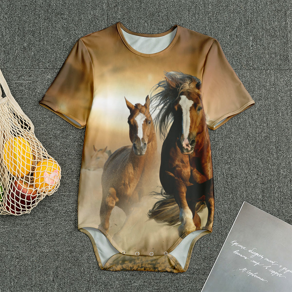 Running Wild Horses Print Men's Bodysuit