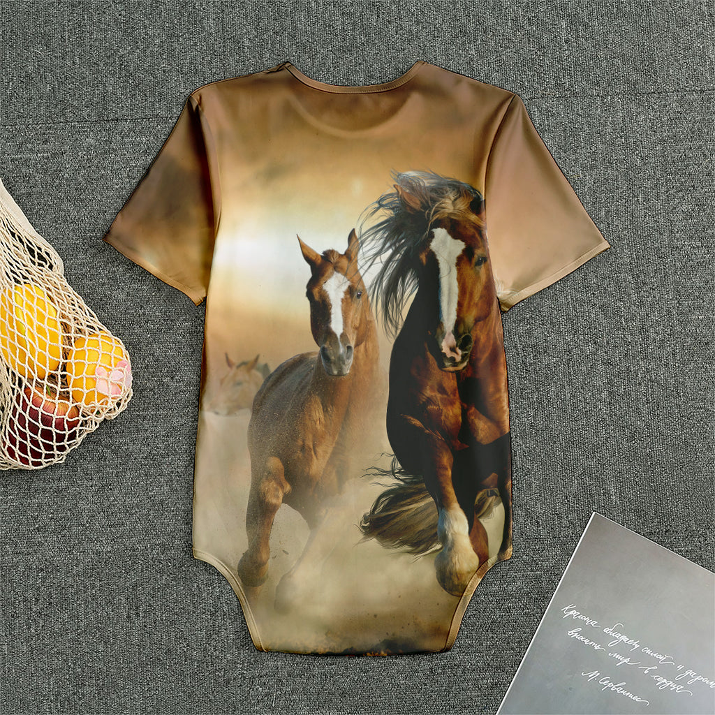 Running Wild Horses Print Men's Bodysuit