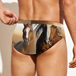 Running Wild Horses Print Men's Swim Briefs