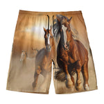 Running Wild Horses Print Men's Swim Trunks
