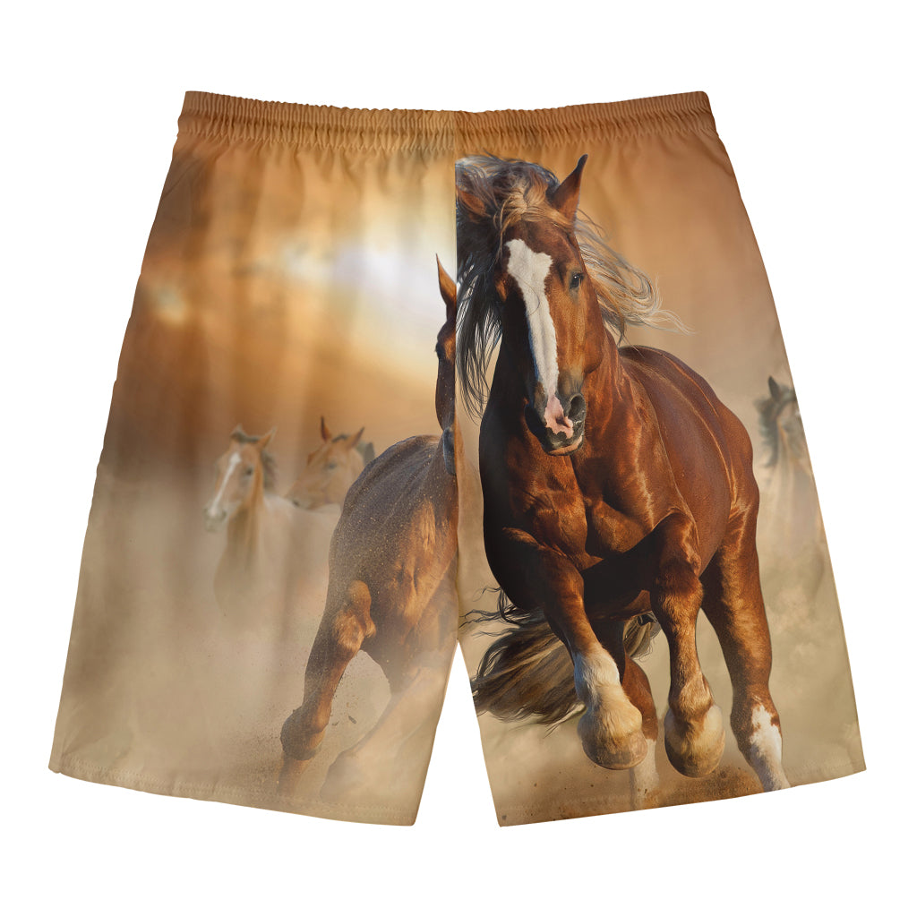 Running Wild Horses Print Men's Swim Trunks