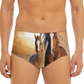 Running Wild Horses Print Men's Triangle Swim Briefs