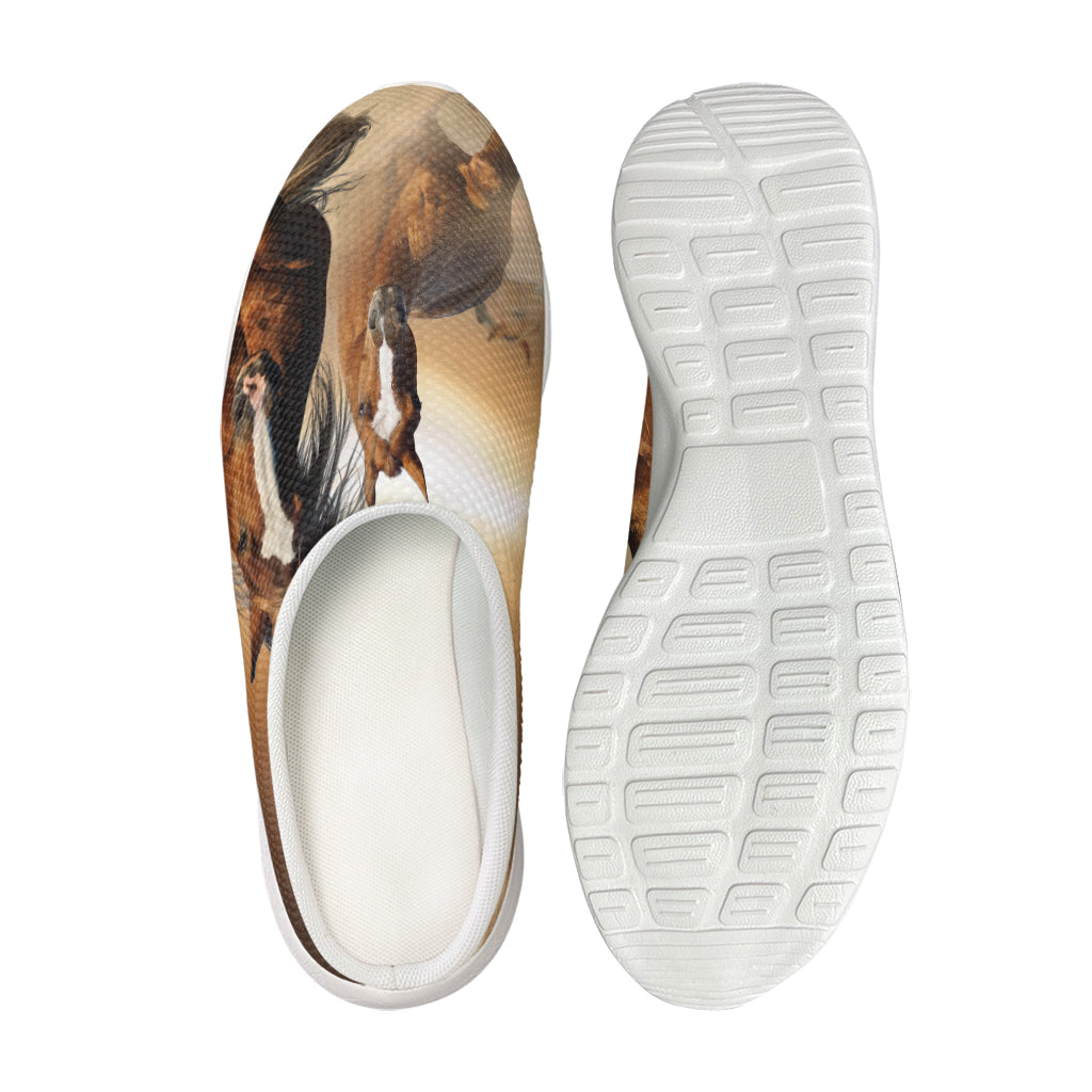 Running Wild Horses Print Mesh Casual Shoes