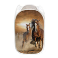 Running Wild Horses Print Mesh Laundry Hamper