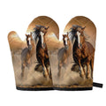 Running Wild Horses Print Oven Mitts