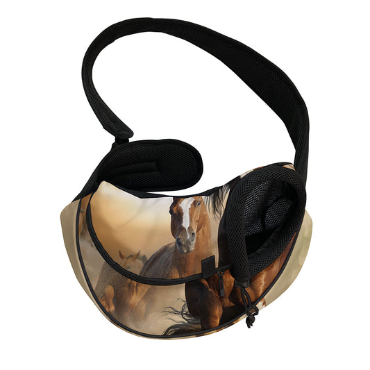 Running Wild Horses Print Pet Sling Carrier