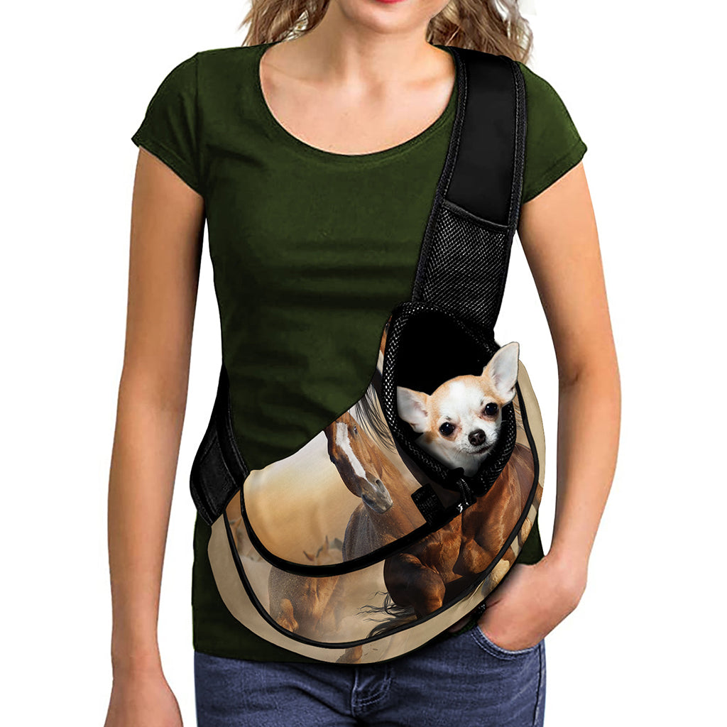 Running Wild Horses Print Pet Sling Carrier