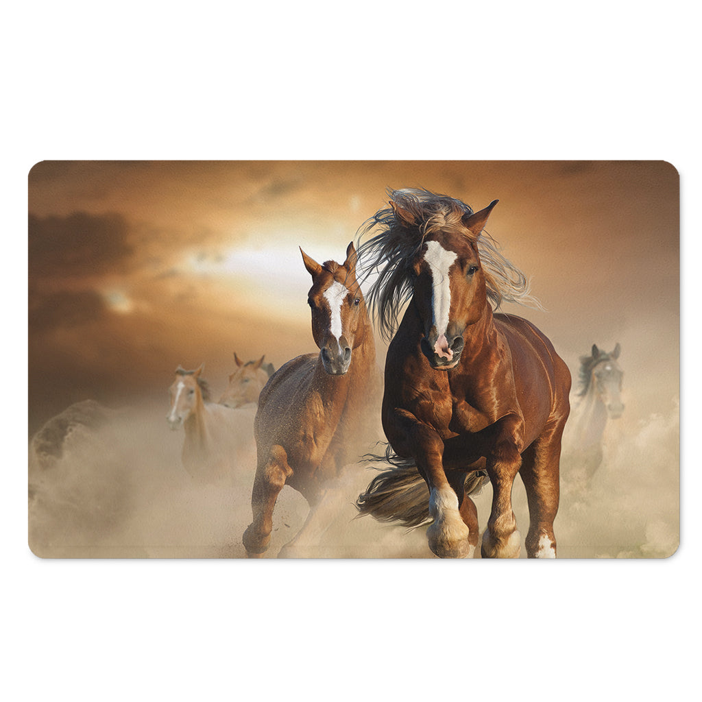Running Wild Horses Print Polyester Doormat