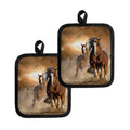 Running Wild Horses Print Pot Holders