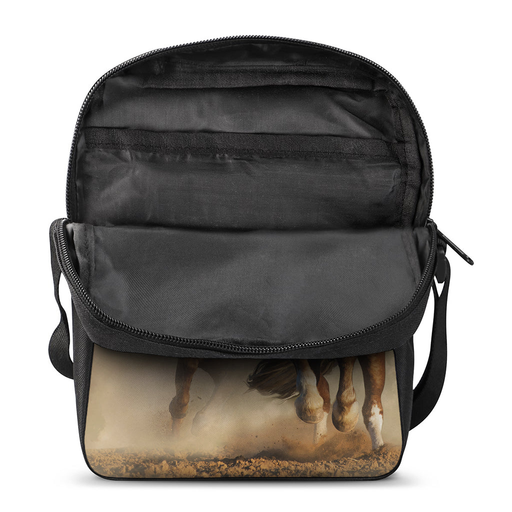 Running Wild Horses Print Rectangular Crossbody Bag