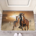 Running Wild Horses Print Rubber Doormat