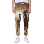 Running Wild Horses Print Scuba Joggers