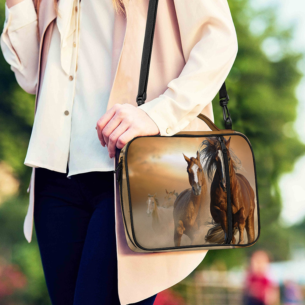 Running Wild Horses Print Shoulder Strap Bible Bag