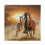 Running Wild Horses Print Silk Bandana