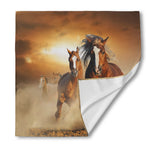 Running Wild Horses Print Silk Bandana
