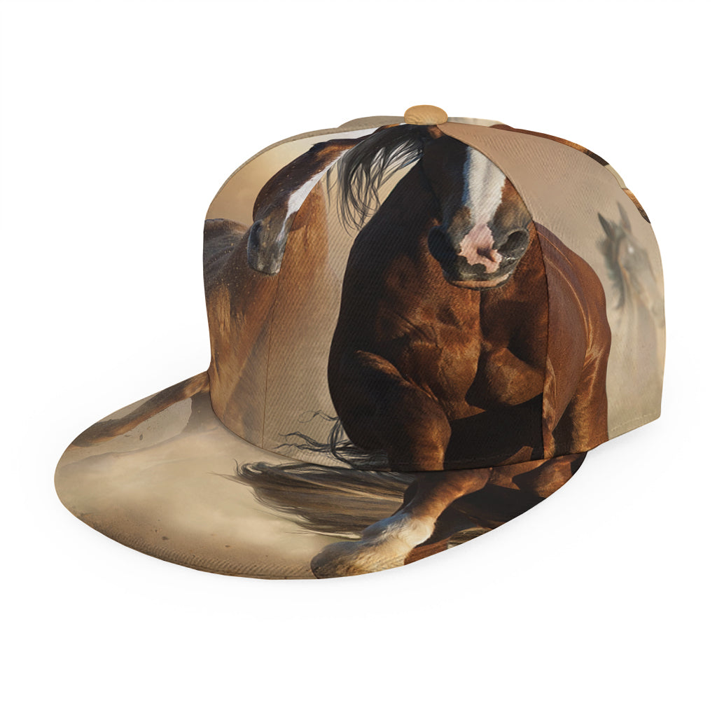 Running Wild Horses Print Snapback Cap