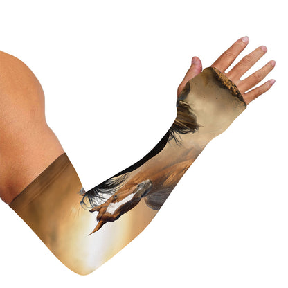 Running Wild Horses Print Sun Protection Arm Sleeves