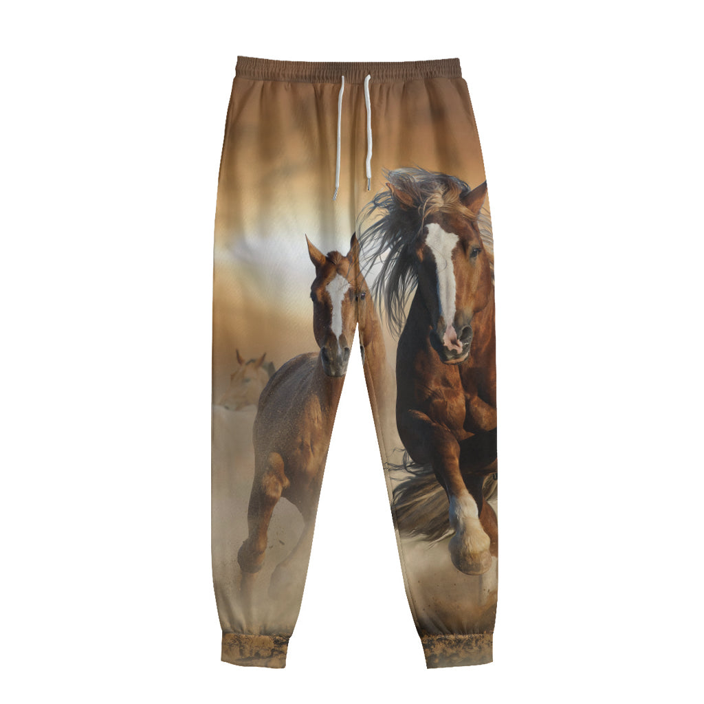 Running Wild Horses Print Sweatpants