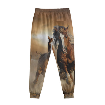 Running Wild Horses Print Sweatpants