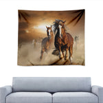 Running Wild Horses Print Tapestry